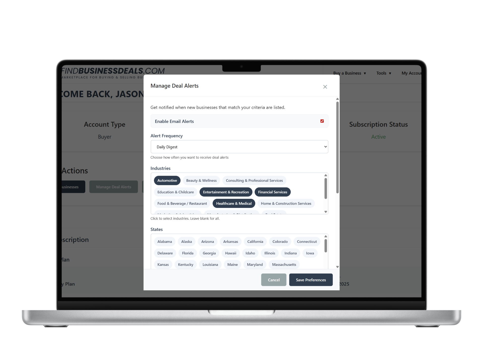 Deal Alerts Dashboard